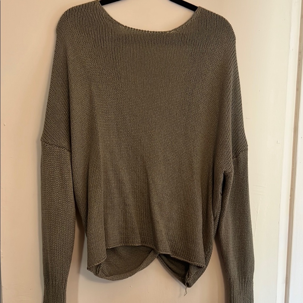 Olive Green Knit Sweater